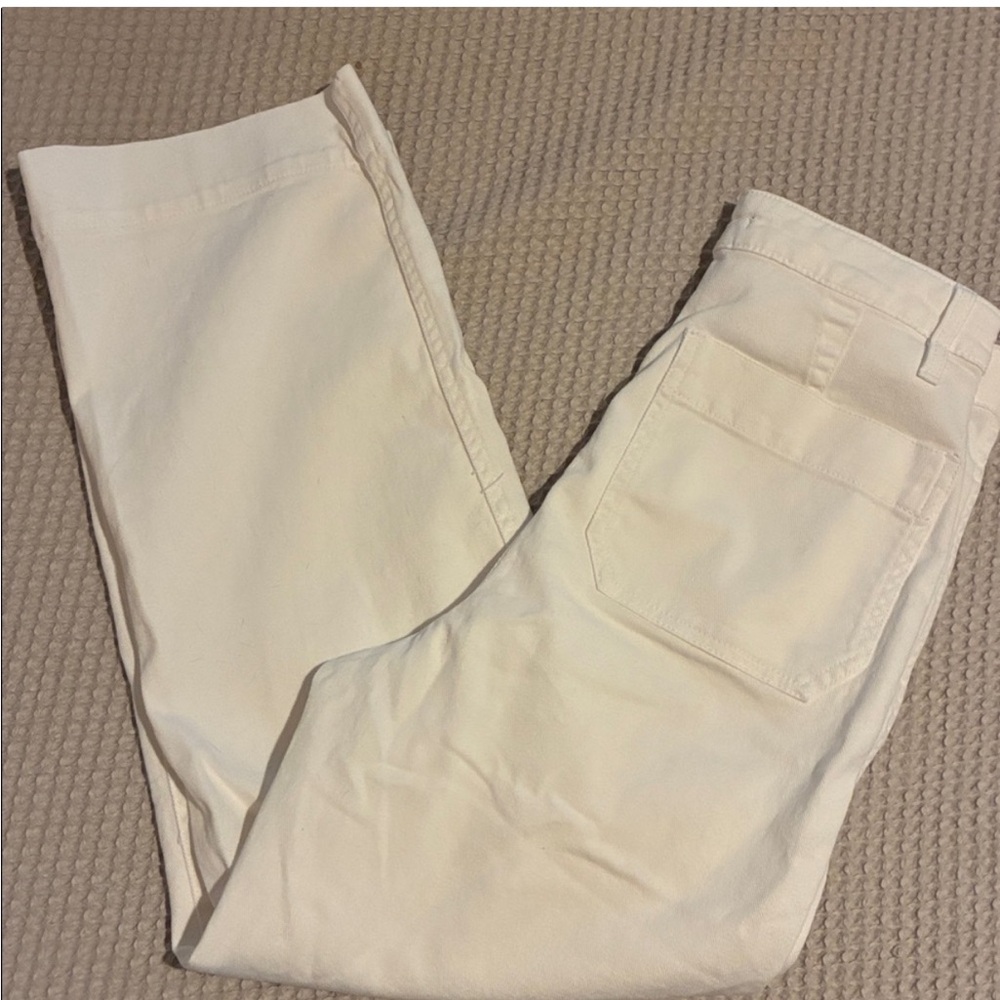 Quince Women's High-Rise Straight Jeans in Cream